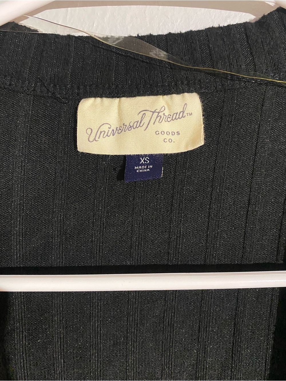 Universal Thread Black Ribbed Button-Front Cardigan - Picture 2 of 2